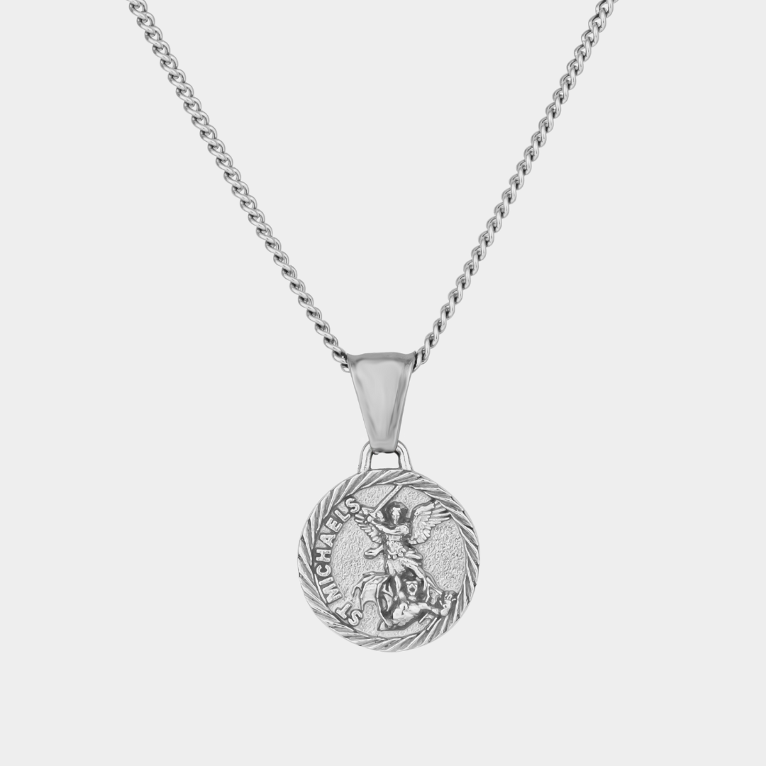 Silver St Micheals Pendant