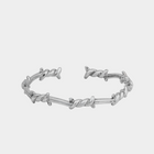 Silver Barbed Wire Bracelet