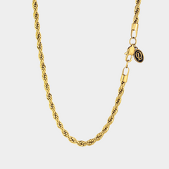 Gold Rope Chain Necklace 5mm