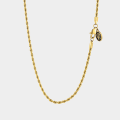 Gold Rope Chain Necklace 3MM