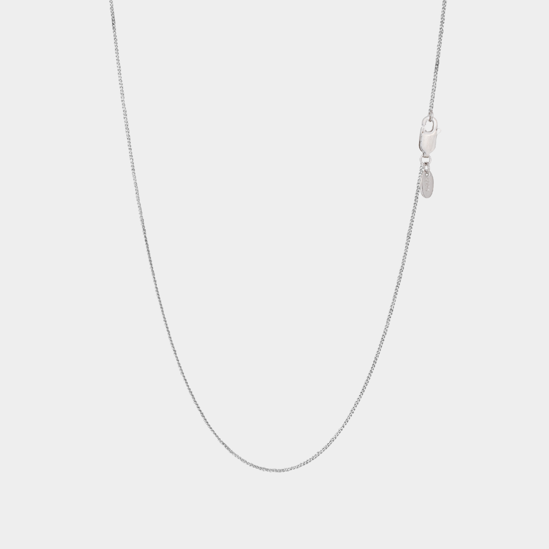 925 Italian Silver 1mm Curb Necklace