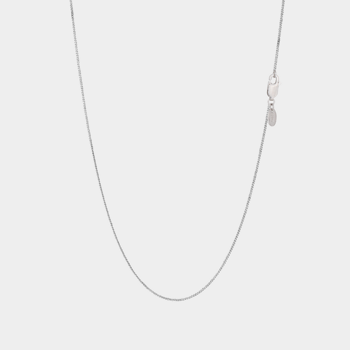 925 Italian Silver 1mm Curb Necklace