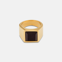 Gold Brazilian Stone Signet Ring