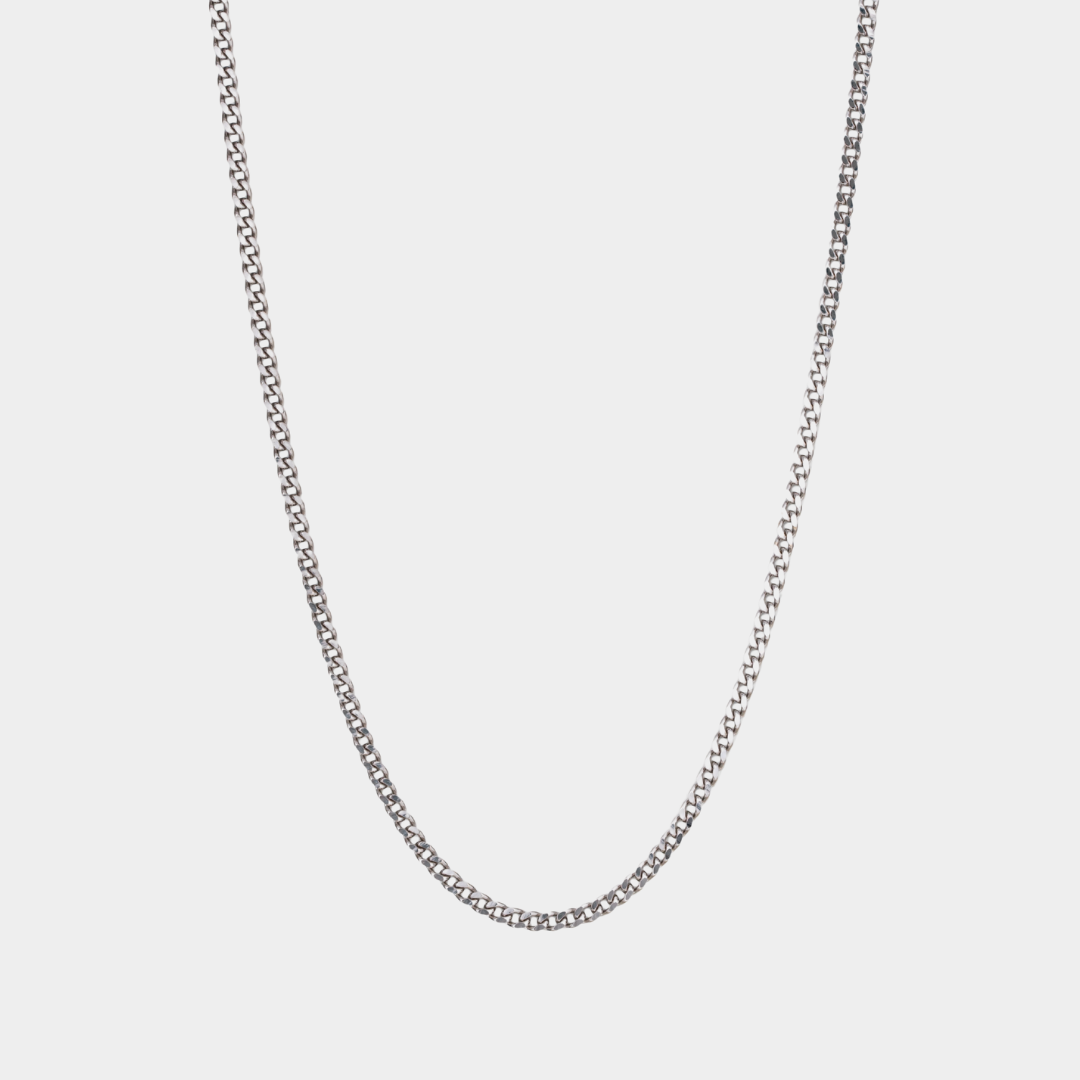 925 Italian Silver 2.5mm Curb Necklace