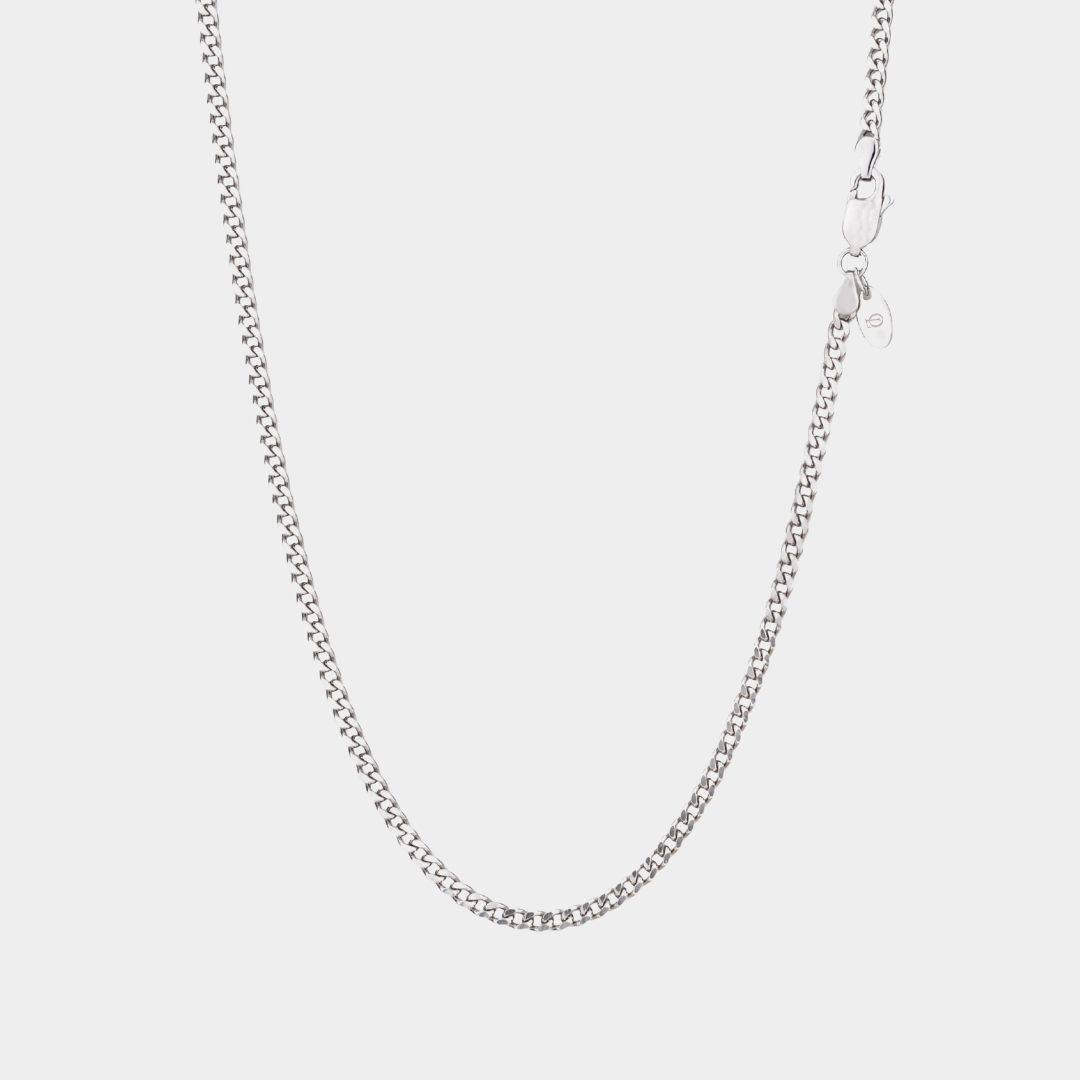 925 Italian Silver 2.5mm Curb Necklace
