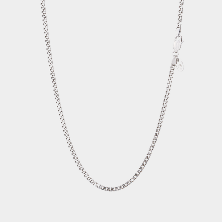 925 Italian Silver 2.5mm Curb Necklace