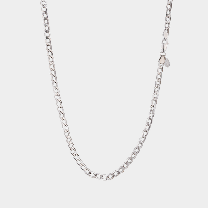 925 Italian Silver 3mm Curb Necklace