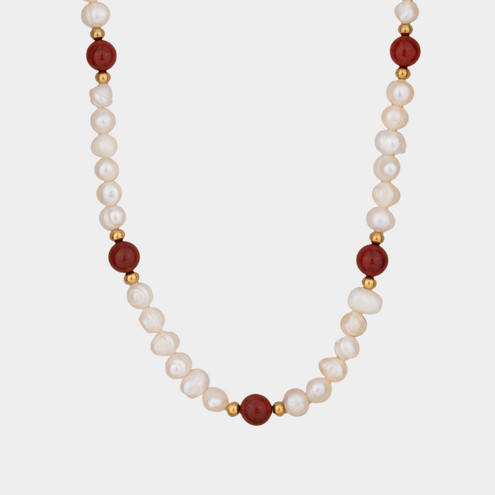 Jasper Stone Pearls Necklaces