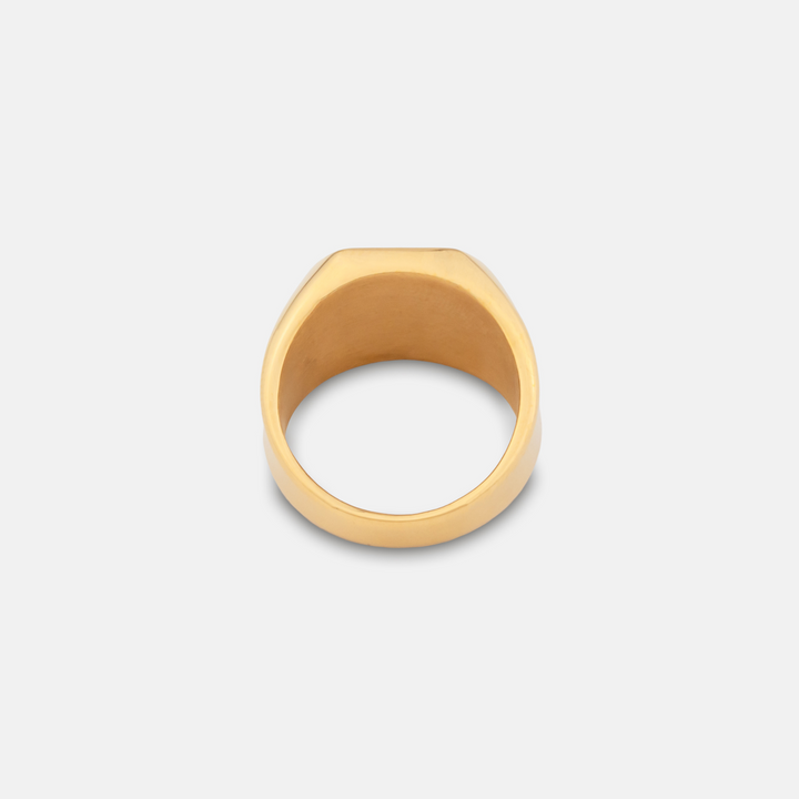 Gold Lapis Lazuli Stone Signet Ring