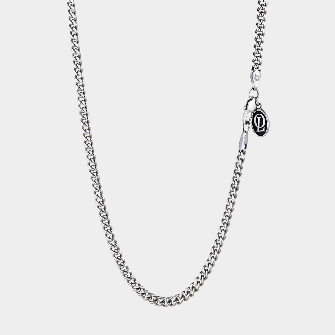 4mm Cuban Chain Necklace Silver