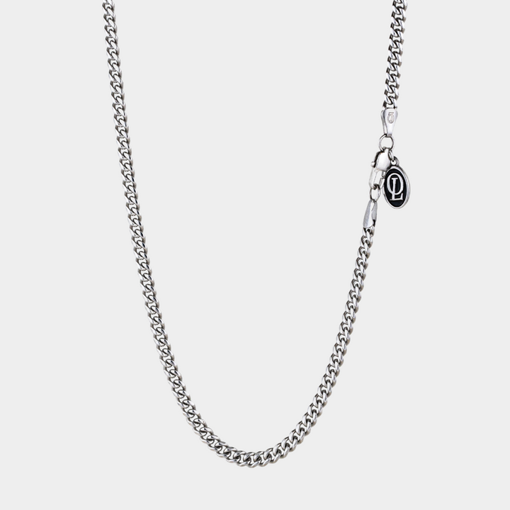 4mm Cuban Chain Necklace Silver