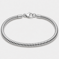 Silver Snake Bracelet – 5mm Round