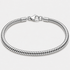 Silver Snake Bracelet – 5mm Round