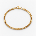Gold Wheat Bracelet - 3mm