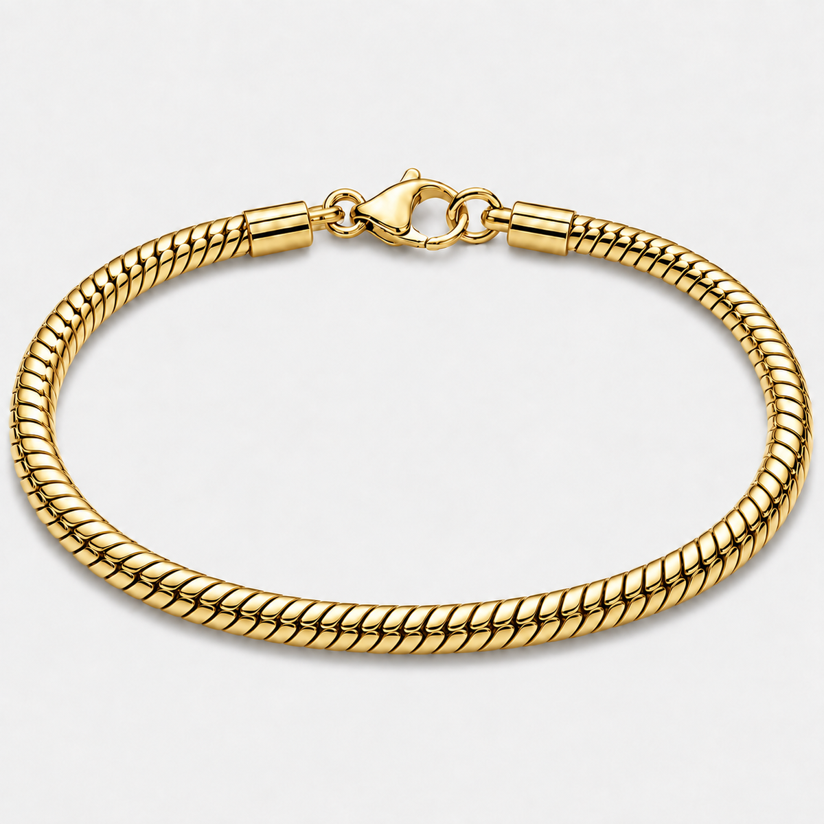 Gold Snake Bracelet – 5mm Round