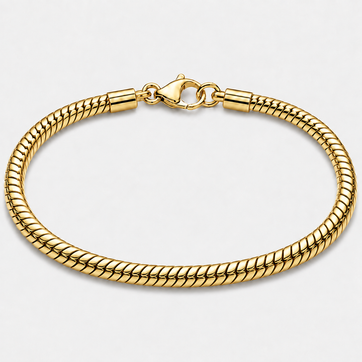 Gold Snake Bracelet – 5mm Round