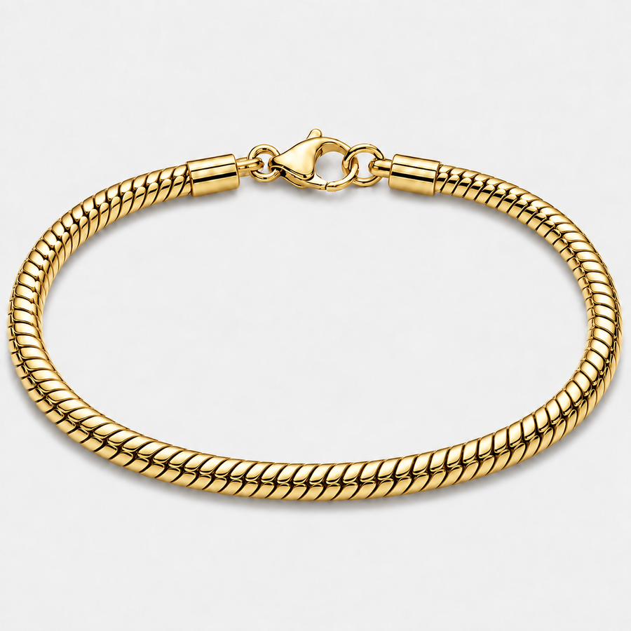 Gold Snake Bracelet – 5mm Round