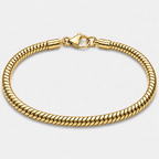 Gold Snake Bracelet – 5mm Round