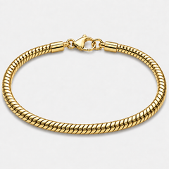 Gold Snake Bracelet – 5mm Round