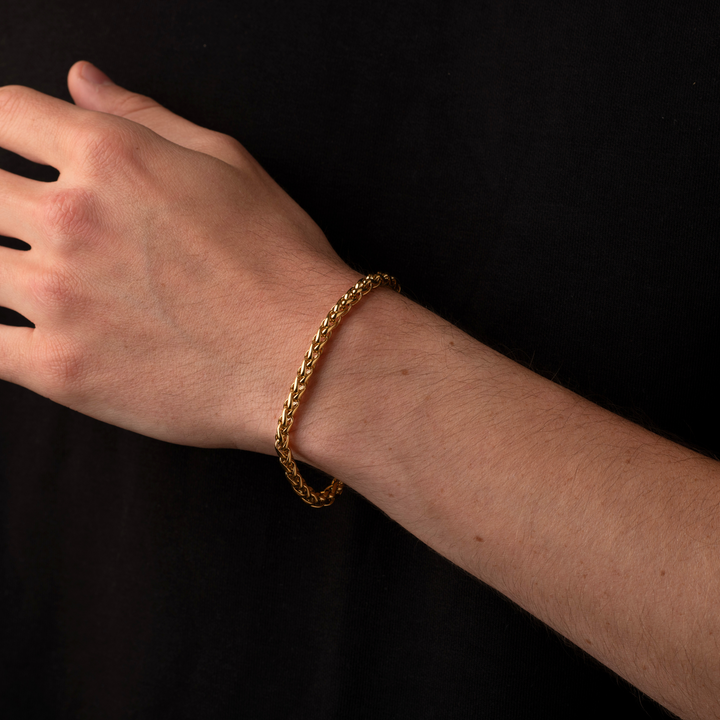 5mm Wheat Bracelet Gold