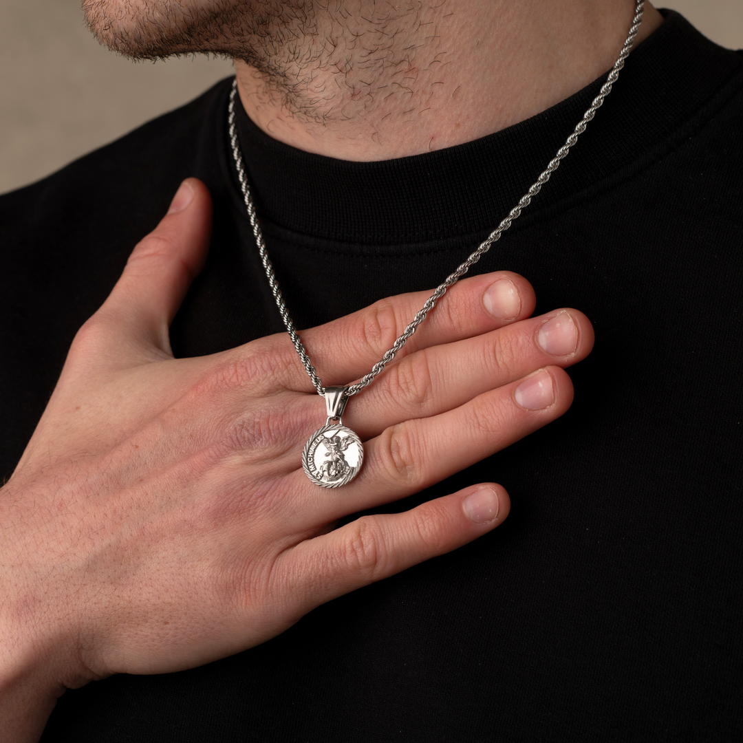 Silver St Micheals Pendant