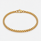 Gold Box Chain Bracelet - 3mm