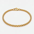 Gold Box Chain Bracelet - 3mm