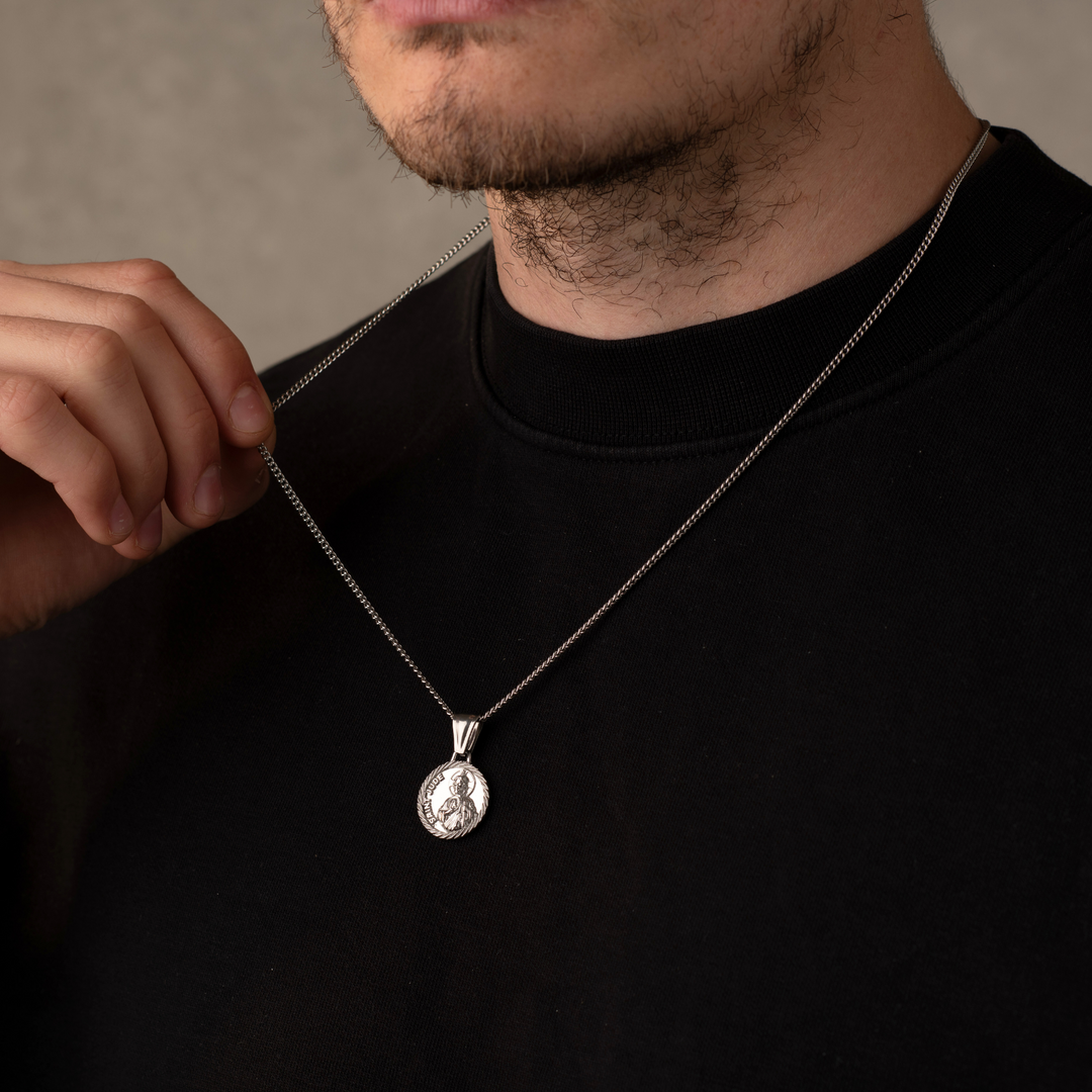 Silver St Jude Necklace Pendant