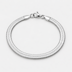Silver Flat Herringbone Bracelet – 5mm