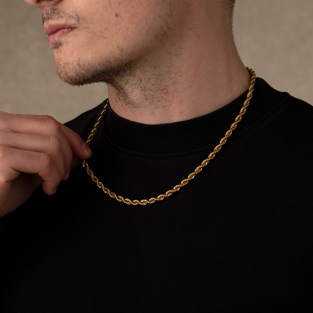 Gold Rope Chain Necklace 5mm