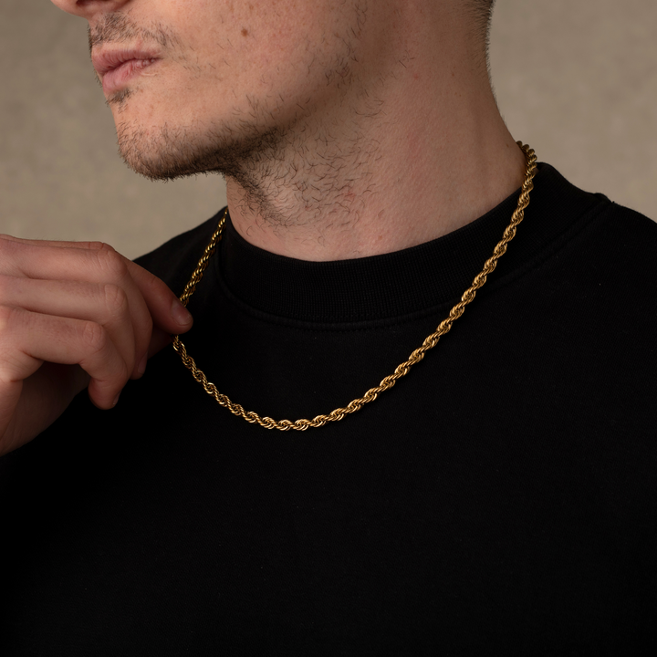 Gold Rope Chain Necklace 5mm
