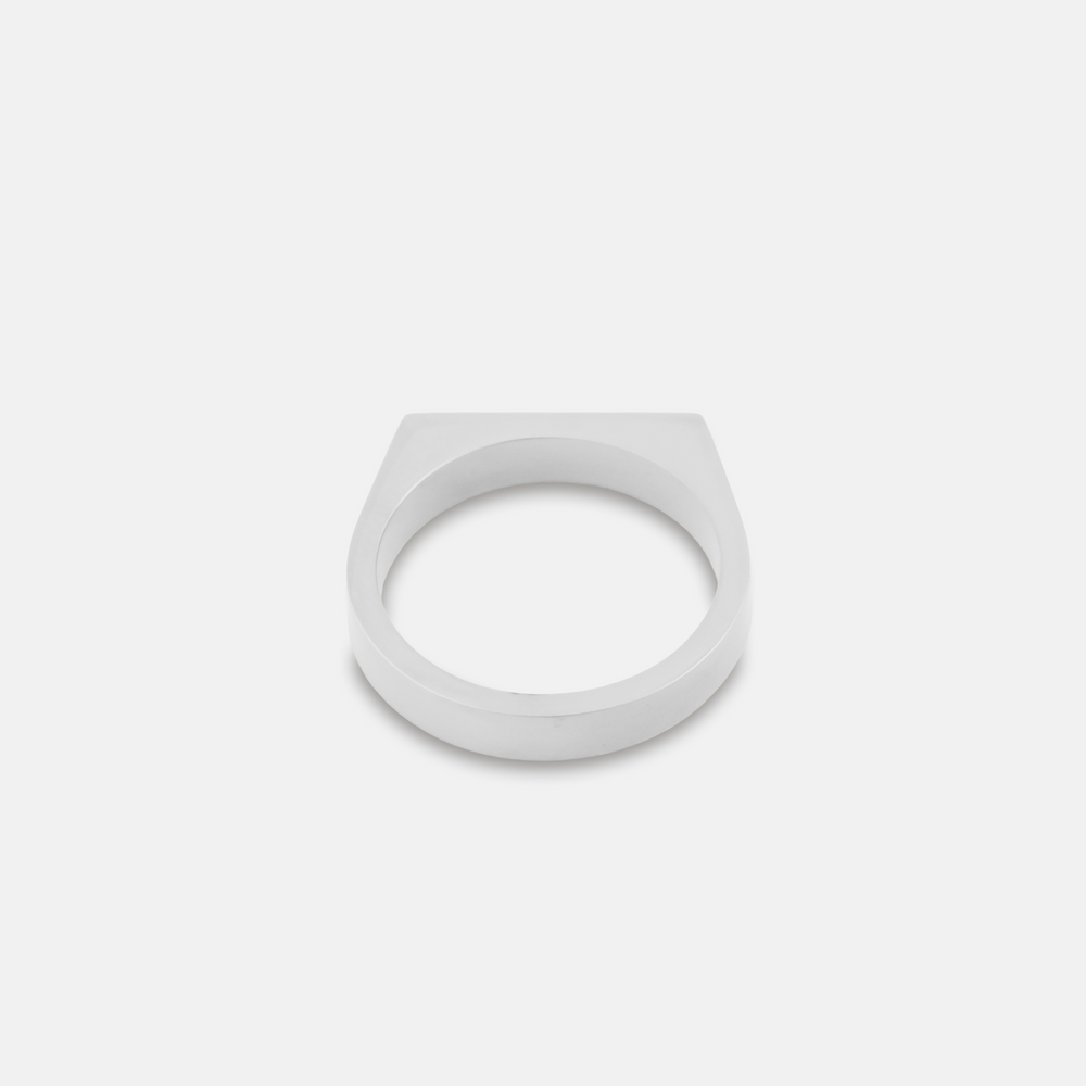 Silver Mayfair Signet Ring on a white background