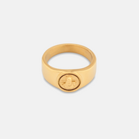 Gold Zeus God Signet Ring