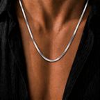 Silver Herringbone Chain Necklace – 5mm