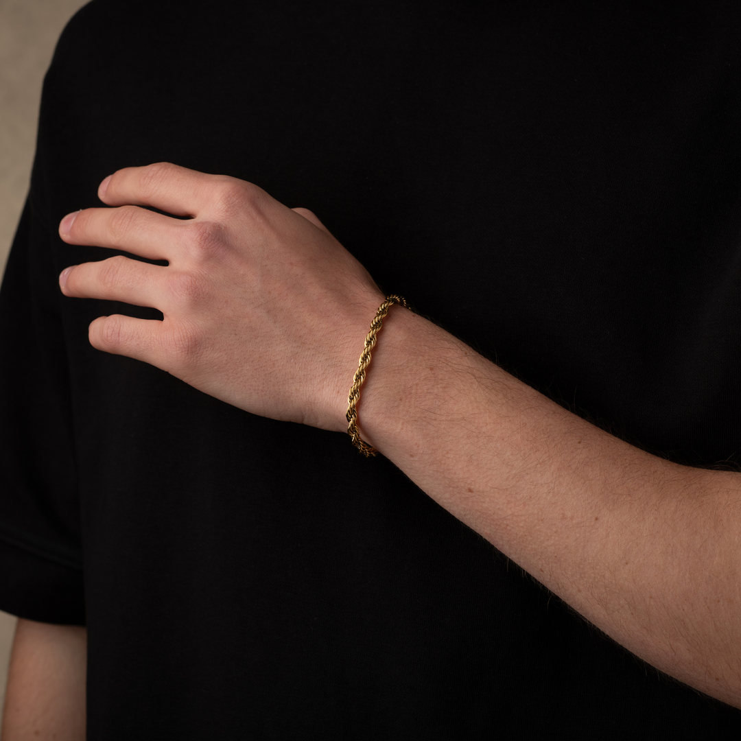 Gold Rope Chain Bracelet 5MM