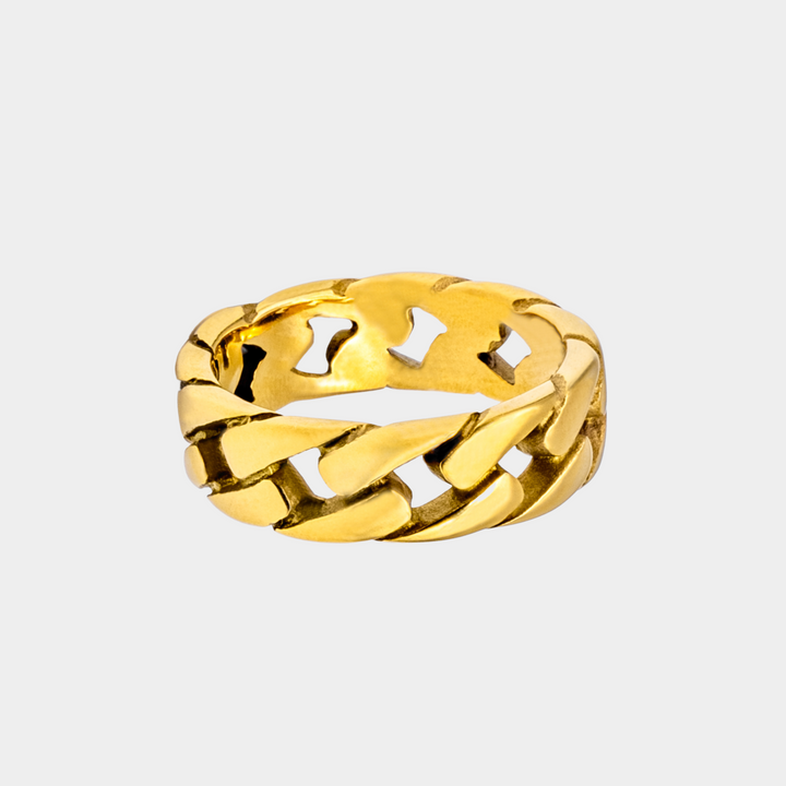 Gold Chain Band Ring 6MM