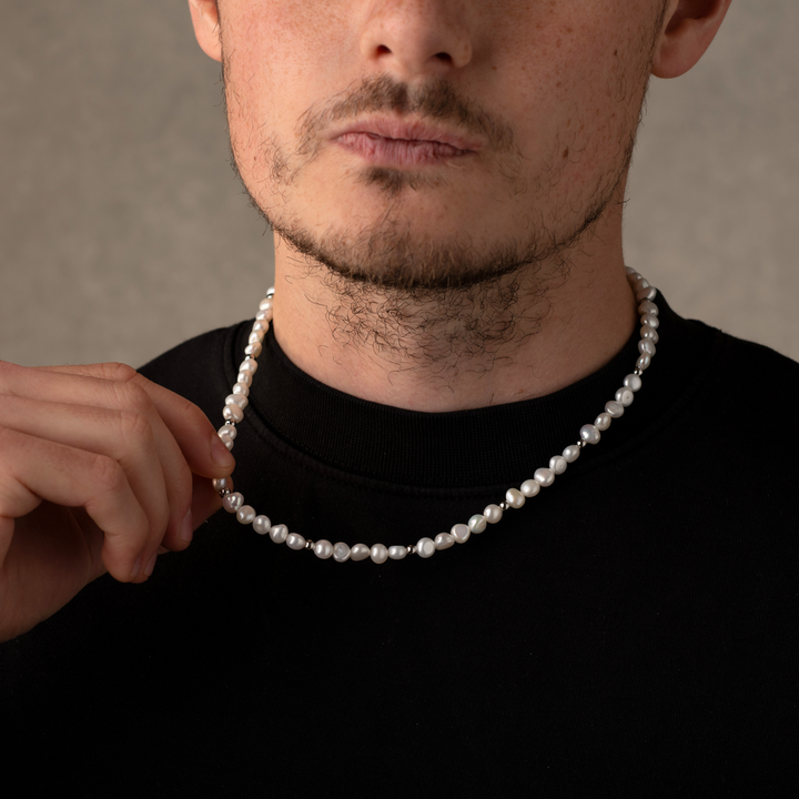 Silver Bead - Genuine Pearls Necklaces