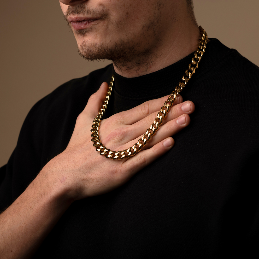 Gold Cuban Chain Necklace 11MM