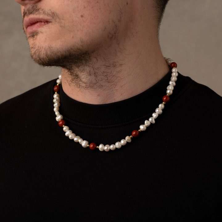 Jasper Stone Pearls Necklaces