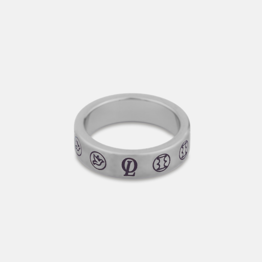 Silver Freedom Band Ring 6MM on a white background
