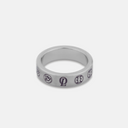 Silver Freedom Band Ring 6MM on a white background