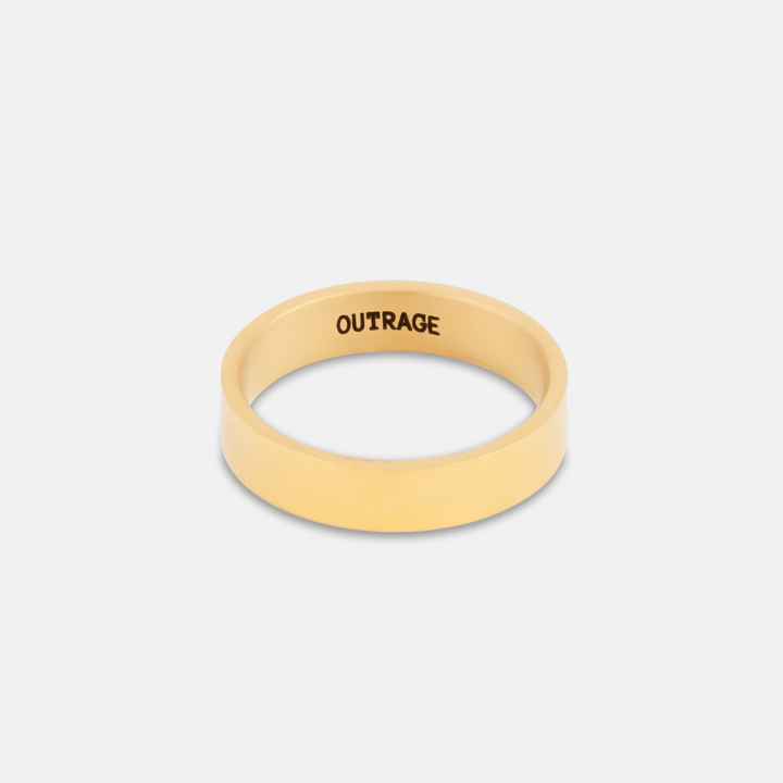 Gold Band Ring 5MM on a white background