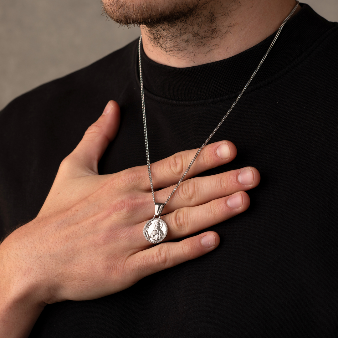 Silver St Jude Necklace Pendant