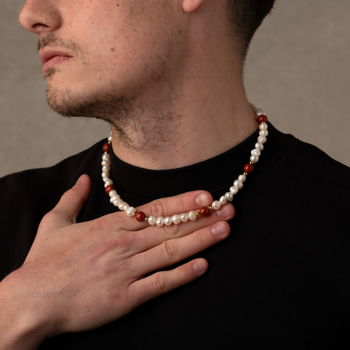Jasper Stone Pearls Necklaces