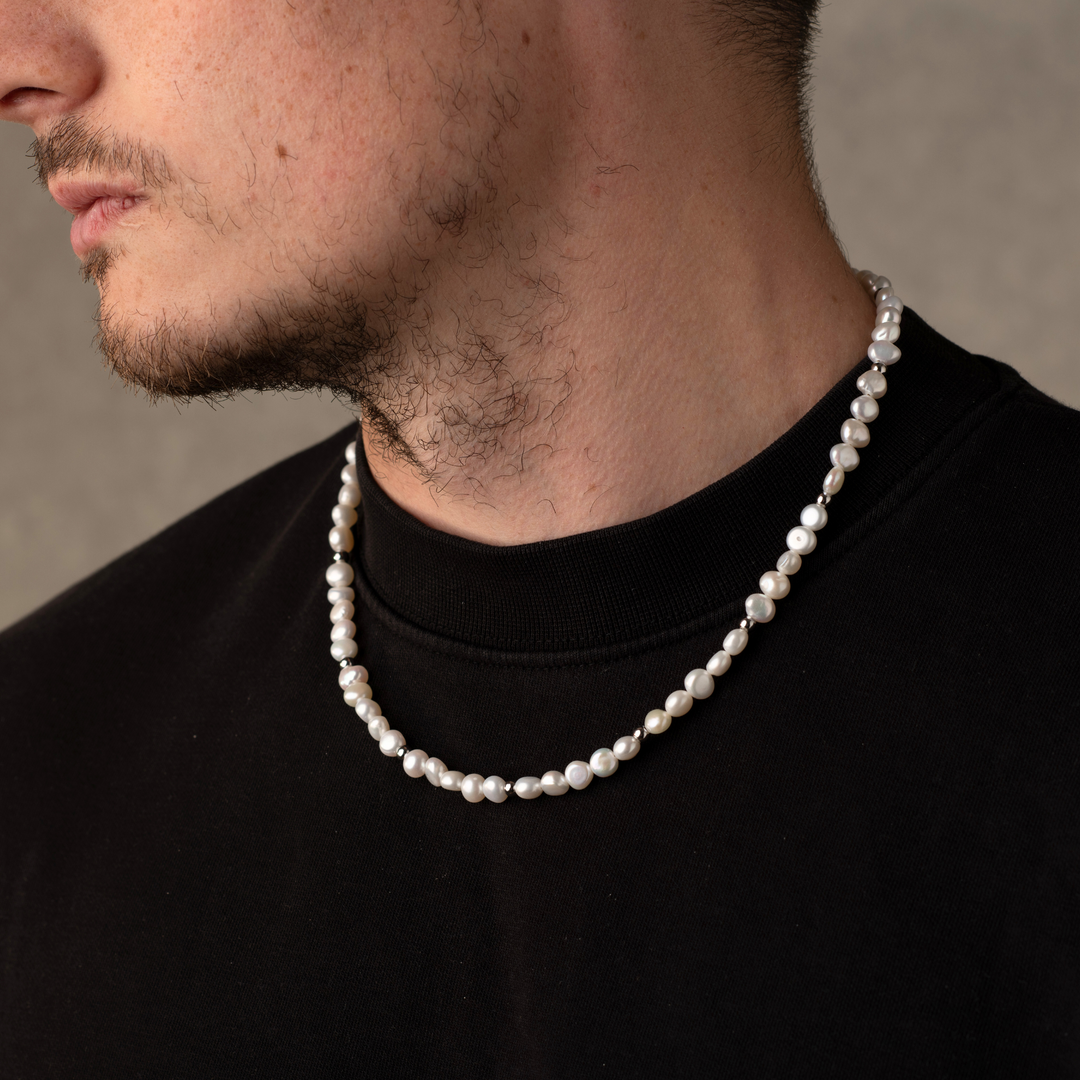 Silver Bead - Genuine Pearls Necklaces