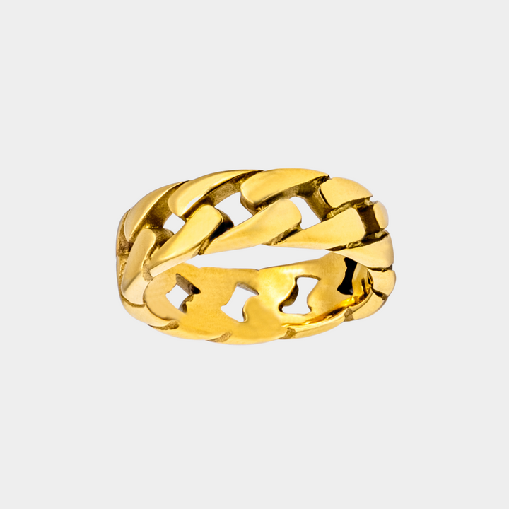 Gold Chain Band Ring 6MM