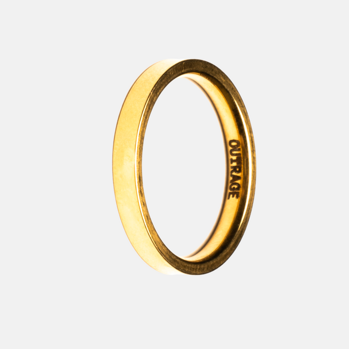 Gold Minimalistic Band Ring 3MM