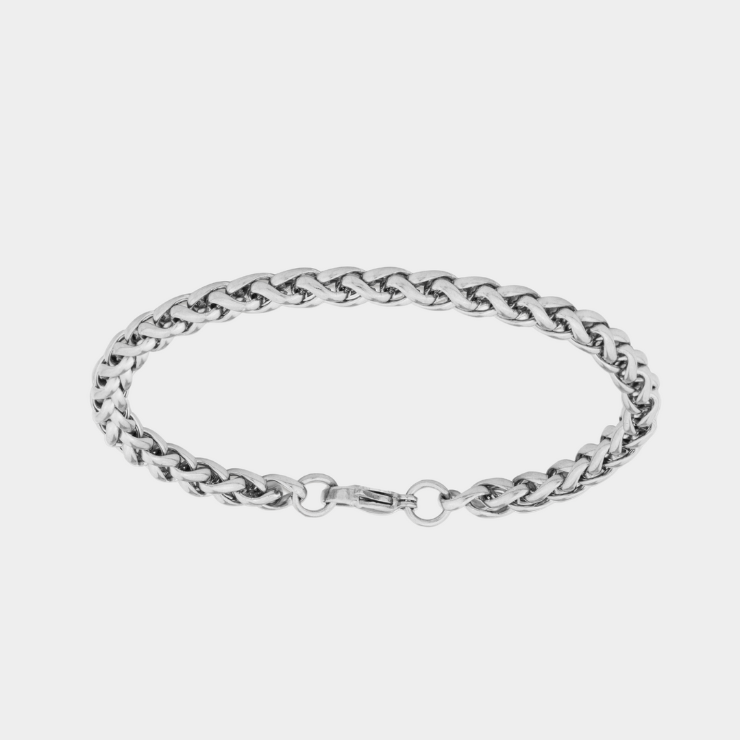 5mm Wheat Bracelet Silver