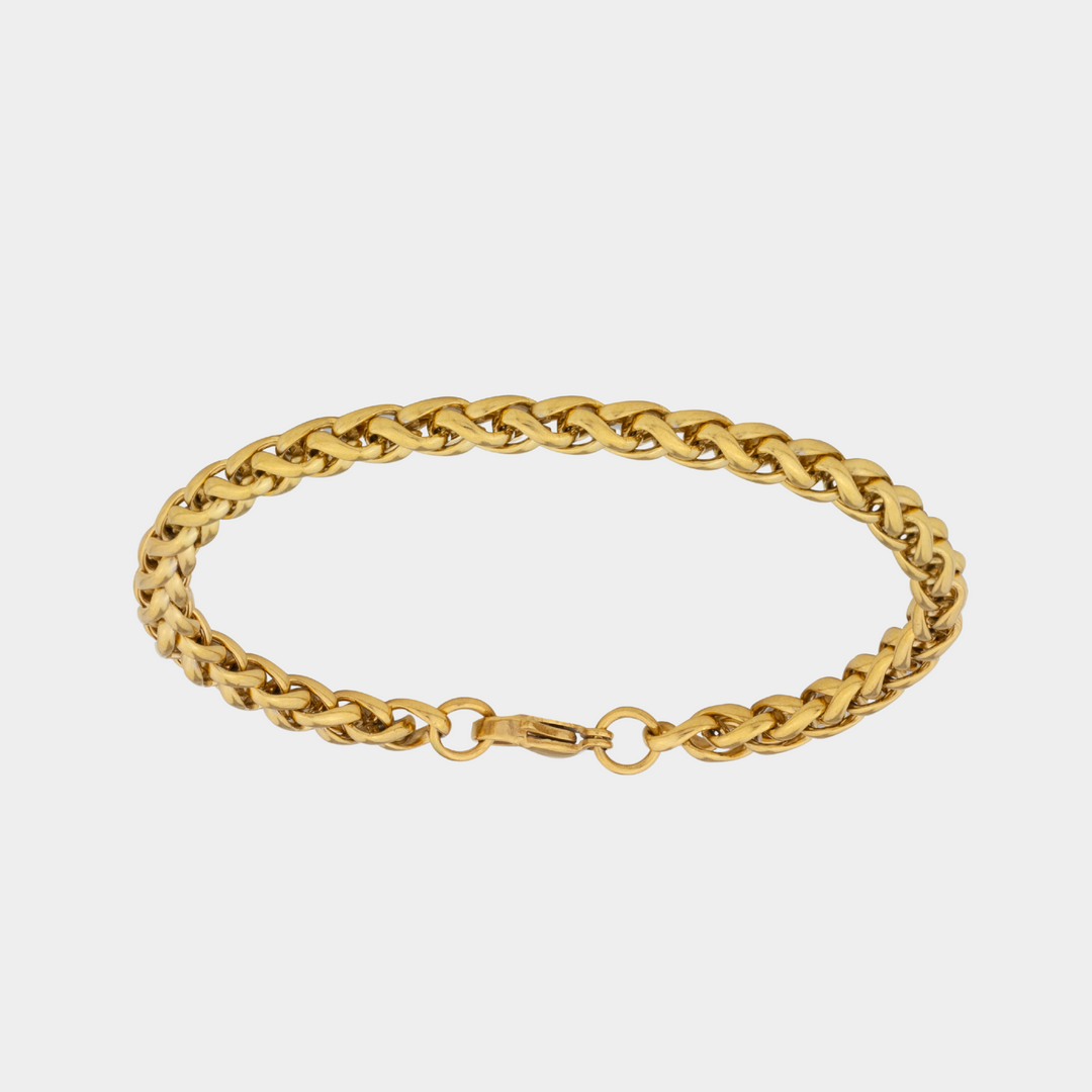 5mm Wheat Bracelet Gold