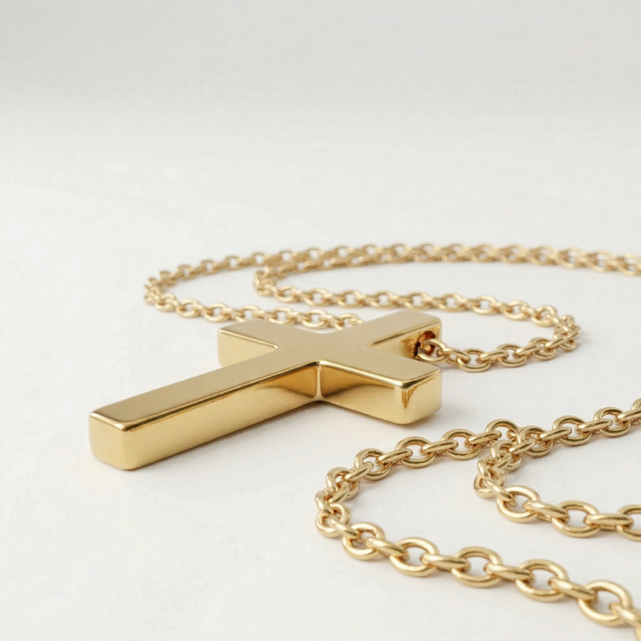 Gold Cross Necklace Pendant